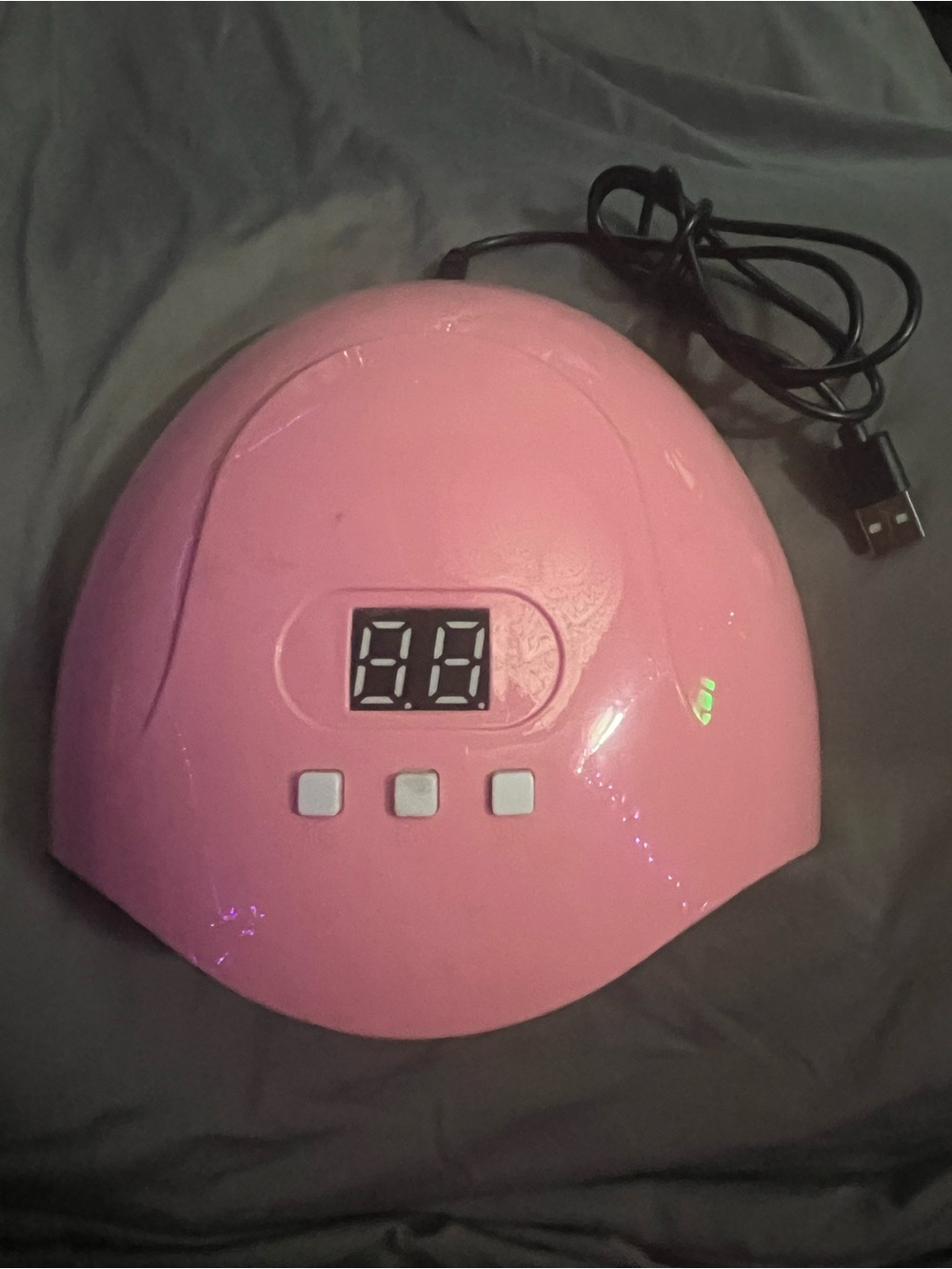 Pink USB LED Nail Lamp with Digital Timer